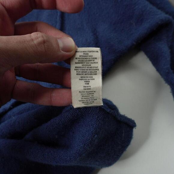 Free People Wool Yak Blnd V Neck Oversized Slouchy Blue Sweater Lagenlook Boho S - Picture 5 of 6